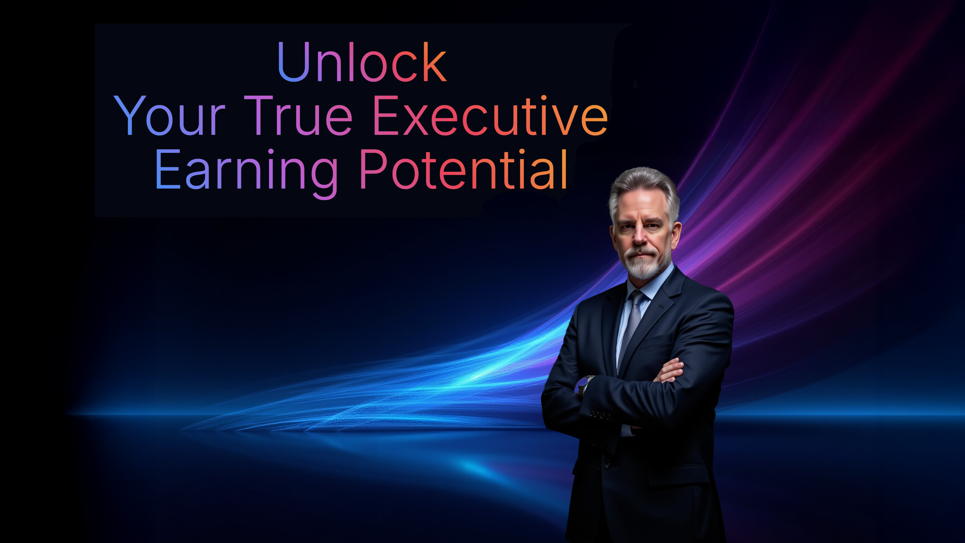 An abstract, professional background image representing executive potential